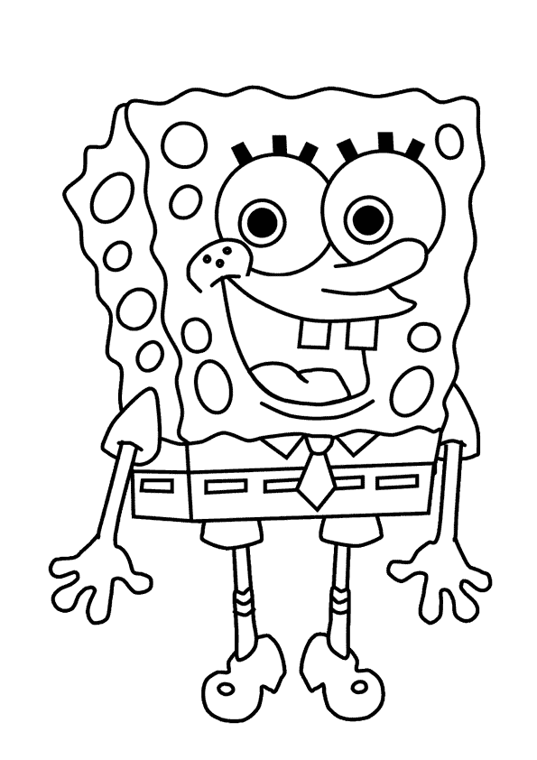 Plansa de colorat cu Spongebob 100 3